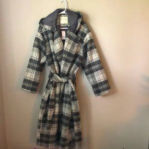 American Eagle Outfitters grey and white jacket.